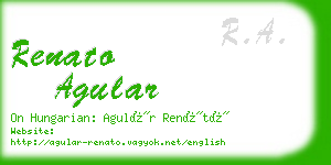 renato agular business card